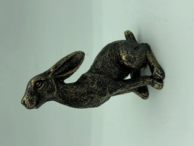 Moongazing hare - Miniature aged gold