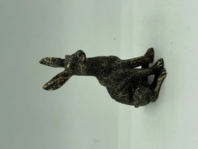 Miniature March Hare - aged gold